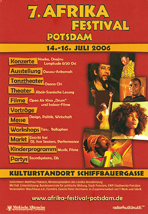 Flyer Africa Festival Potsdam 2006
